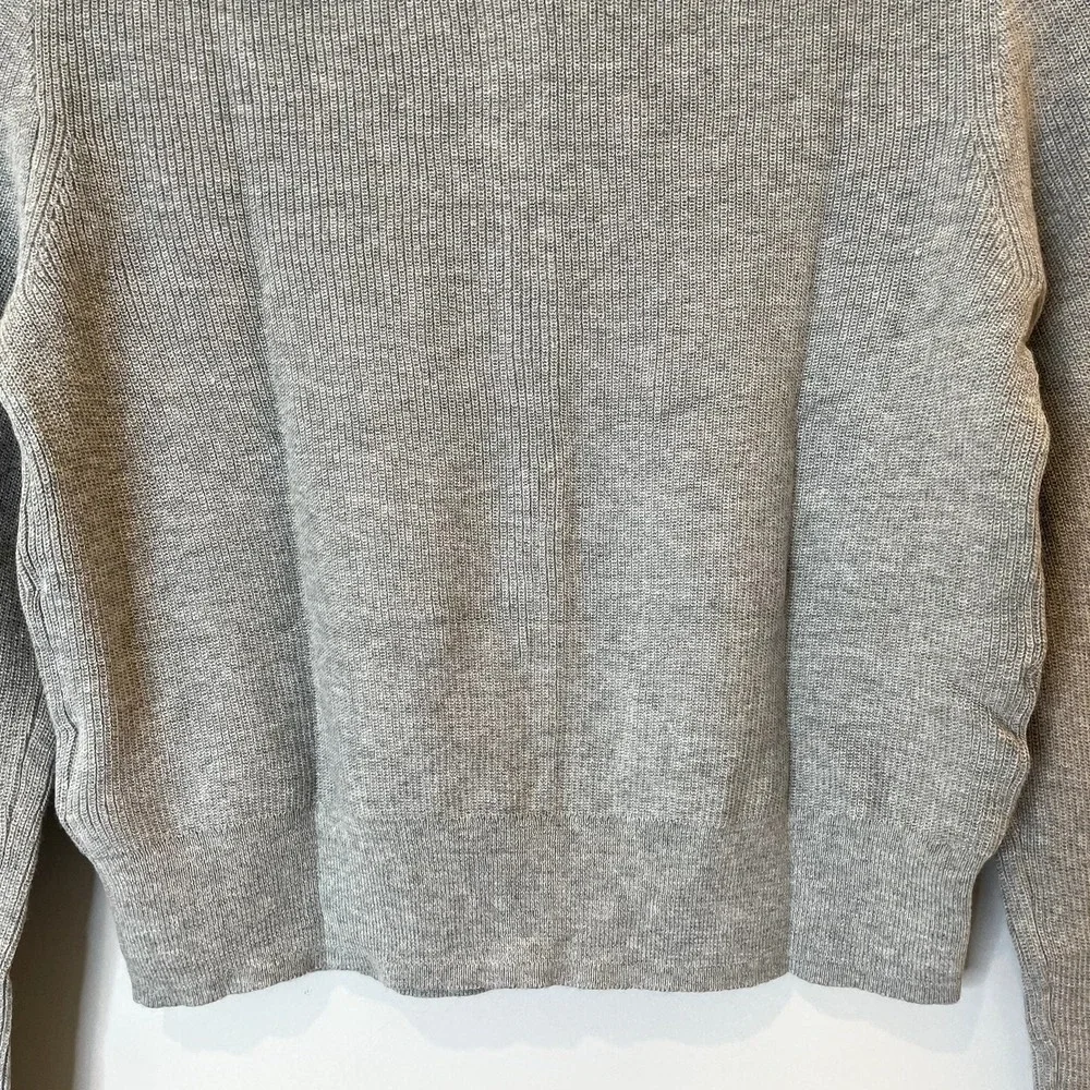 J.Crew Collection Embellished Cardigan Sweater Cotton Holiday CD379 Grey 12 13 - Picture 11 of 15